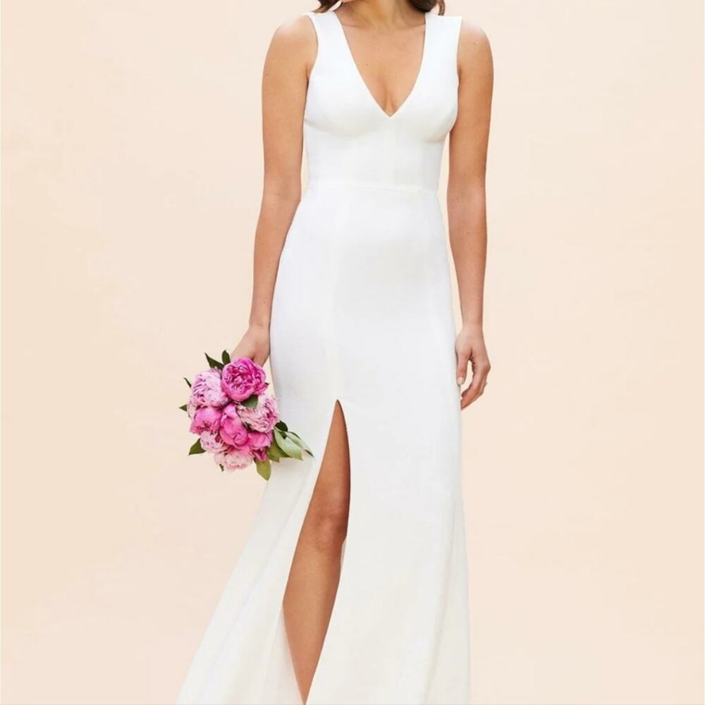 Dress the Population Off White Sandra Gown NWT Size Medium